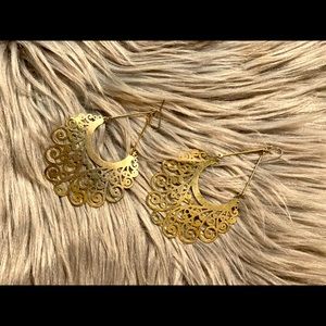 Gold colored earrings